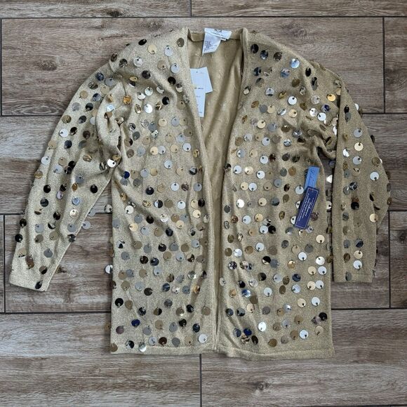 3-Piece Sequin Sweater Suit Blazer Jacket & Skirt Sets - Picture 5 of 15